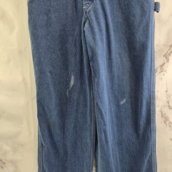 Carhartt Overalls Mens 34 Jean Vintage Bib Denim Carpenter Crop - Picture 6 of 12